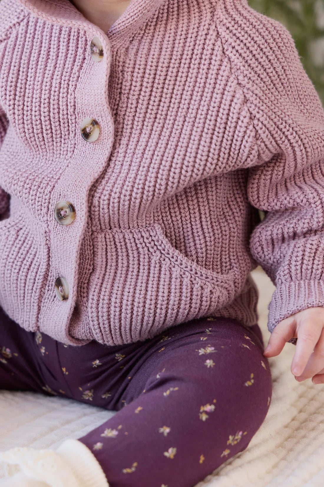 Bear Cardigan - Dreamy Pink