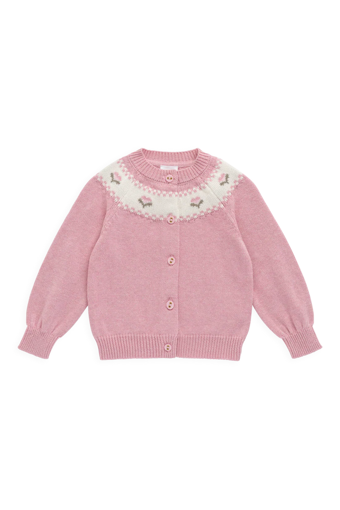 annette cardigan - pink flutter marle
