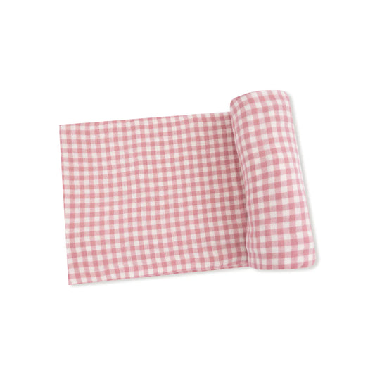 Swaddle Blanket - Rose Pink Plaid