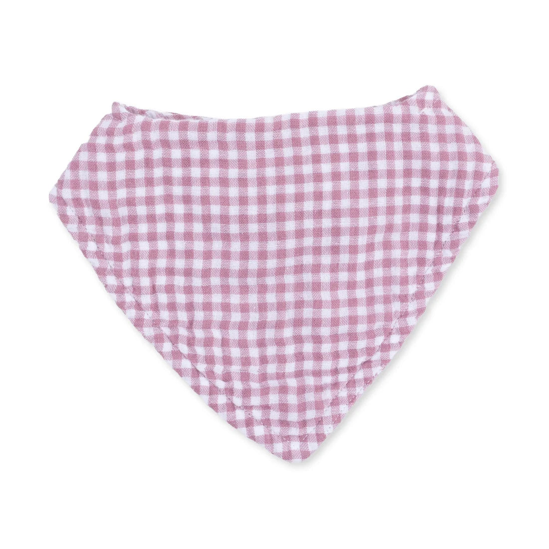 Bandana Bib - Rose Pink Plaid