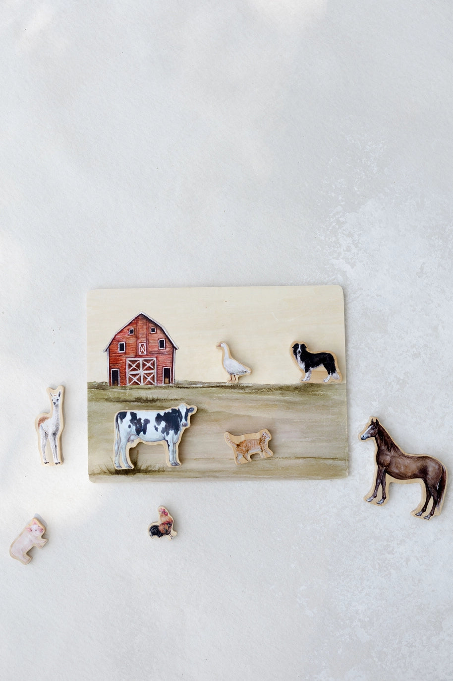 Farm Animals Wooden Puzzle