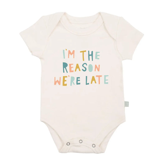 Short-Sleeve Bodysuit - I'm the Reason We're Late