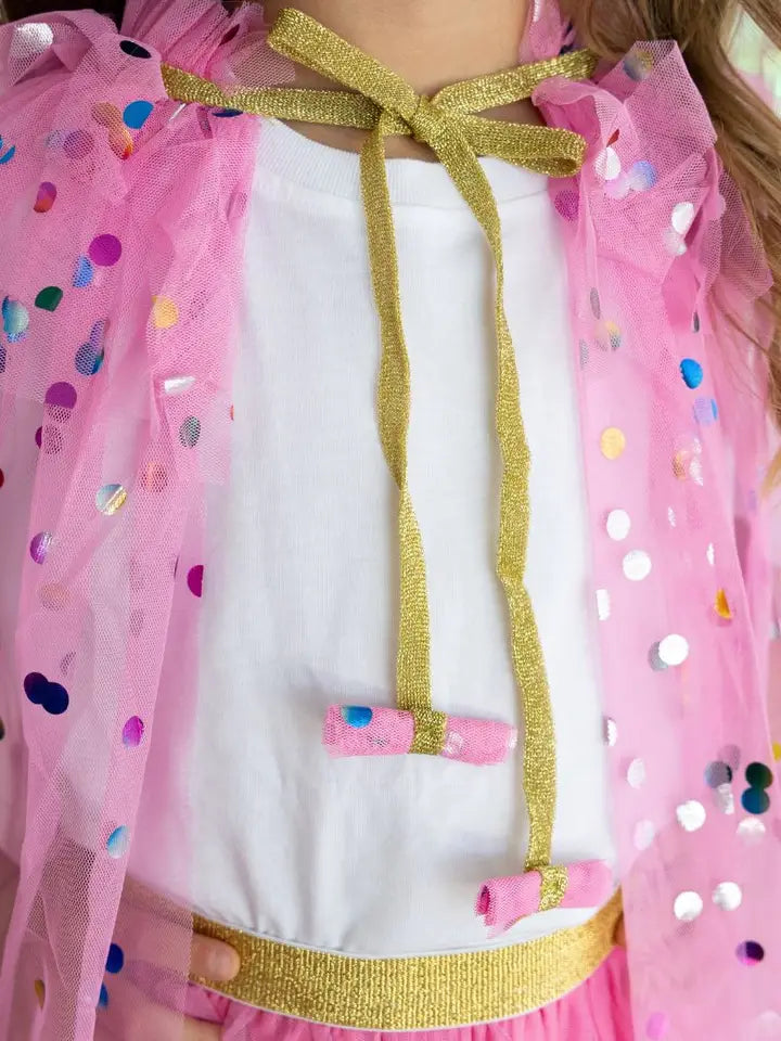 Raspberry Confetti Cape