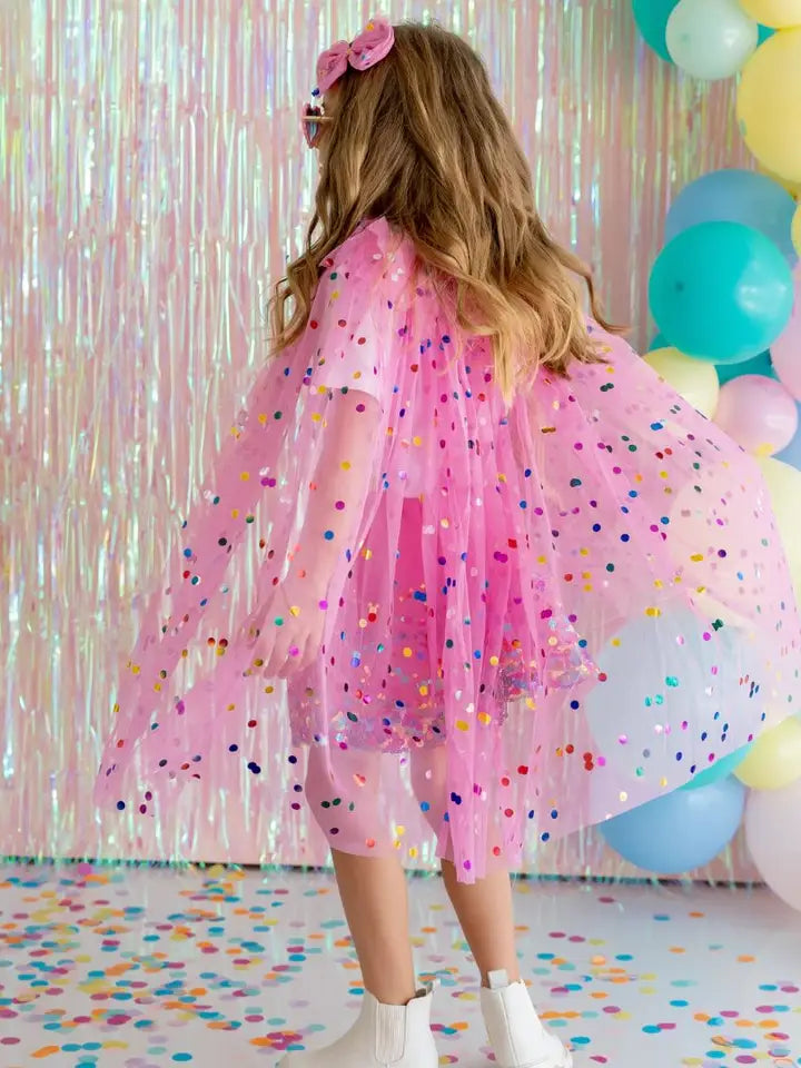 Raspberry Confetti Cape