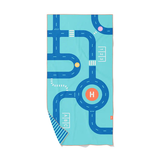 Quut Play Towels - Blue Road