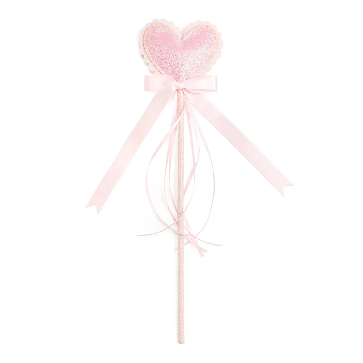 Scalloped Glitter Heart Wand