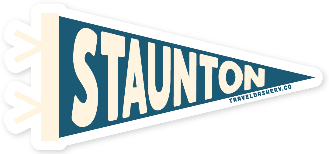 Staunton Pennant Sticker - Blue