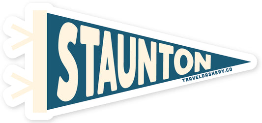 staunton pennant sticker - blue