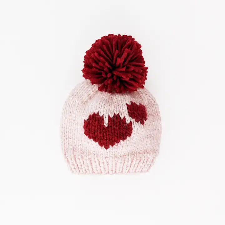 knit beanie - sweetheart