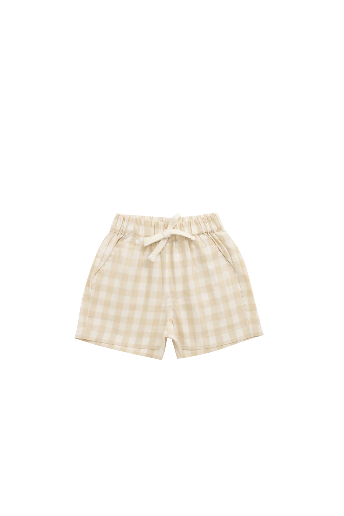 louis short - gingham pale khaki