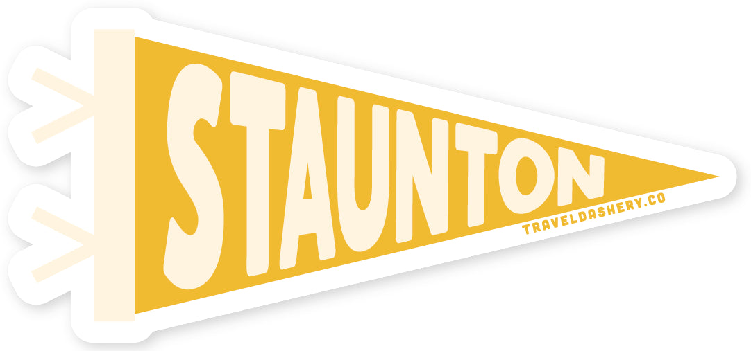 Staunton Pennant Sticker - Yellow