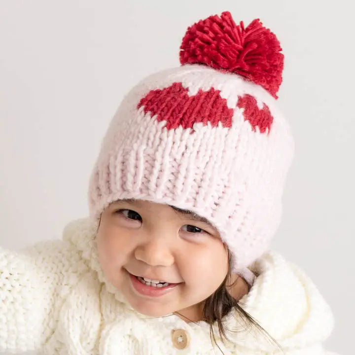 knit beanie - sweetheart