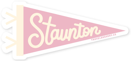 staunton pennant sticker - pink