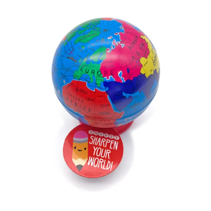 sharpen your world - globe pencil sharpener