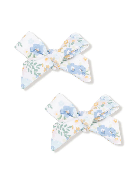 sweet rose calico bow clips