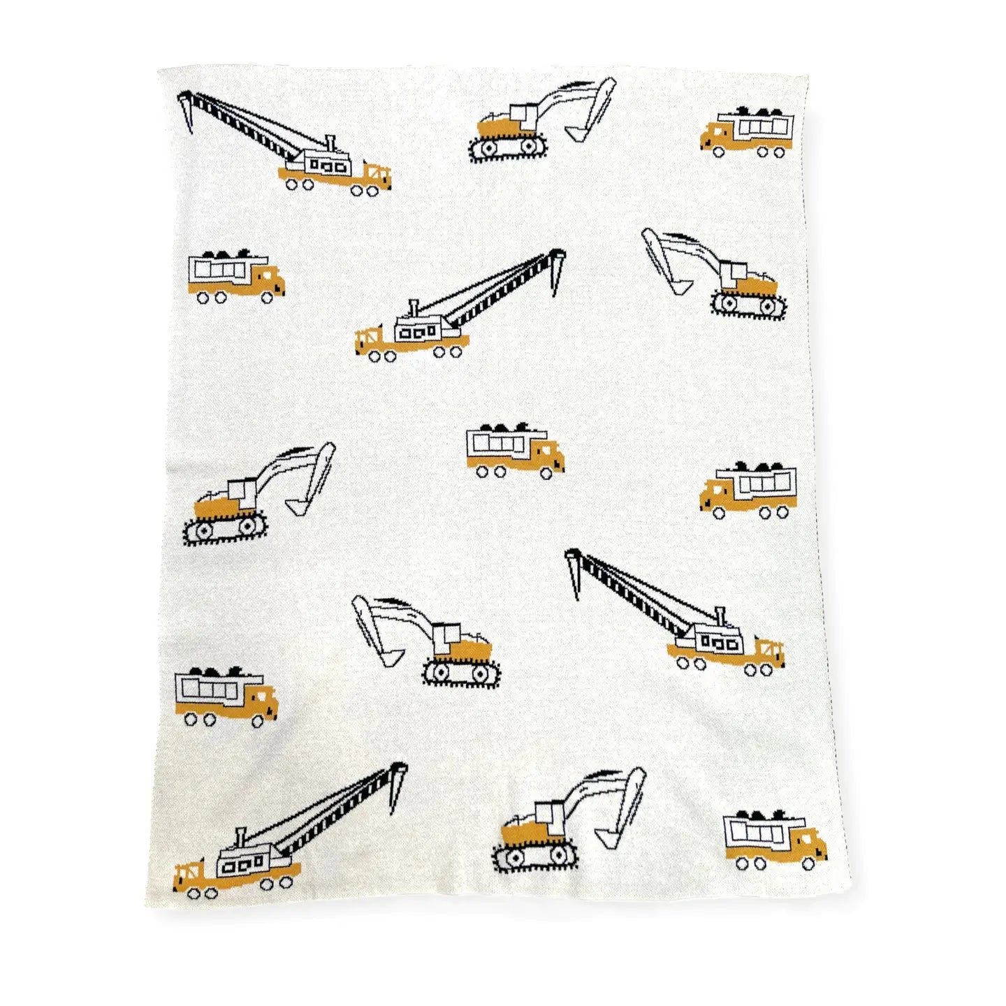 jacquard knitted baby blanket - trucks