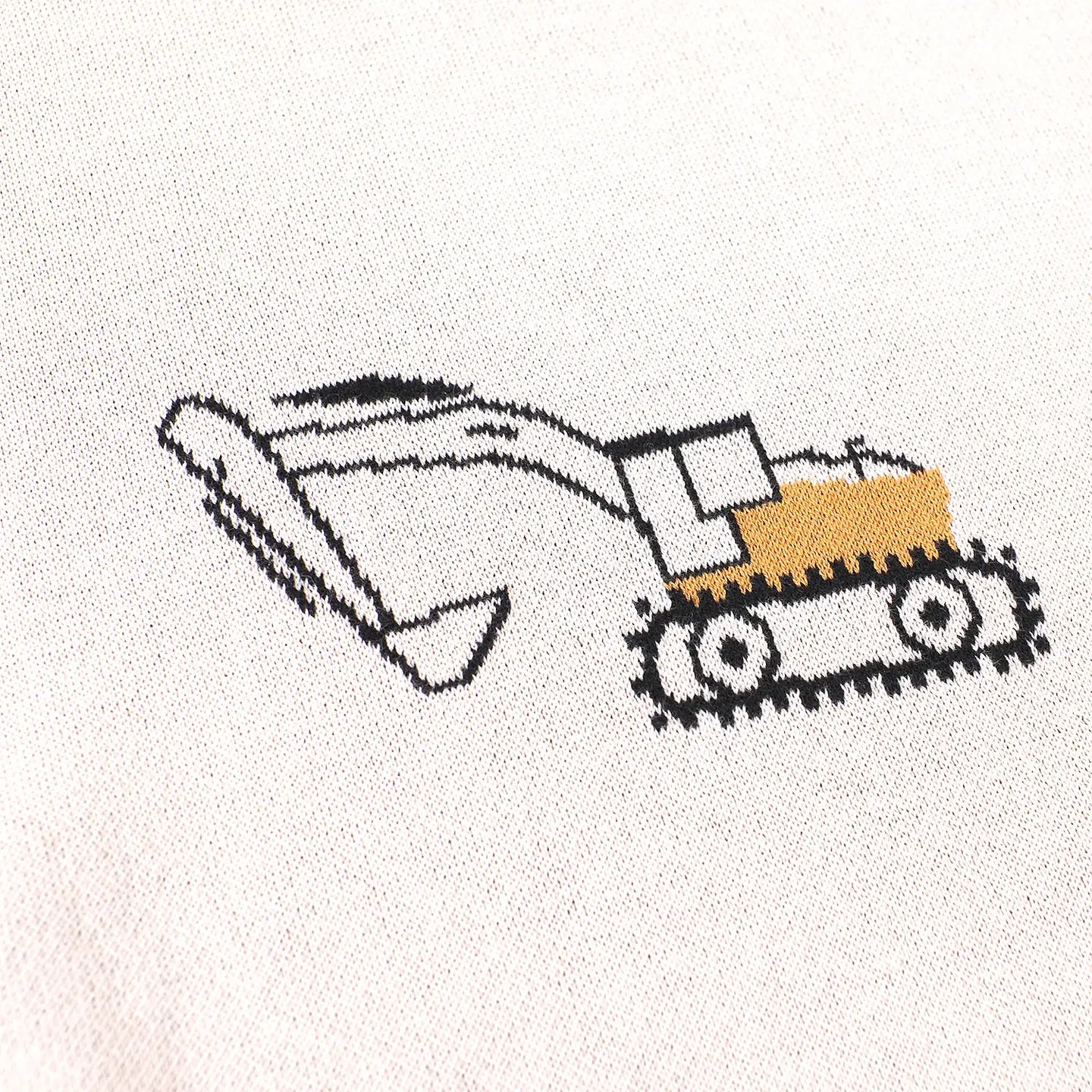 jacquard knitted baby blanket - trucks