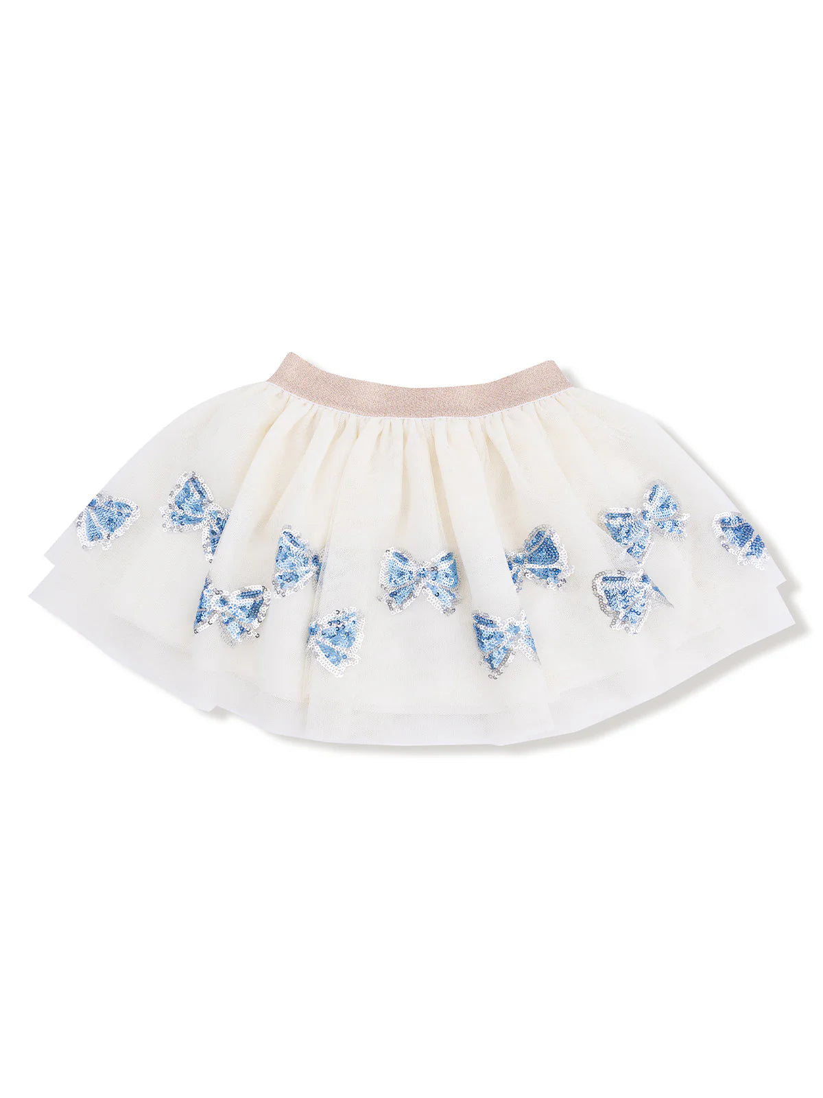tutu skirt - sparkle blue bows