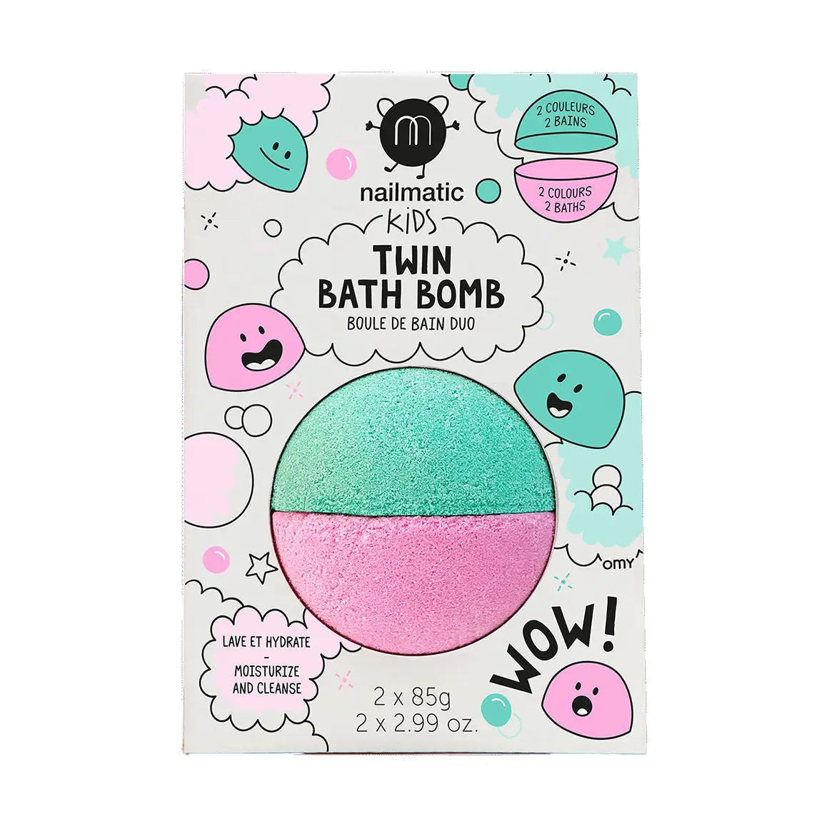 Bath Bomb - Duos Pink & Lagoon Green