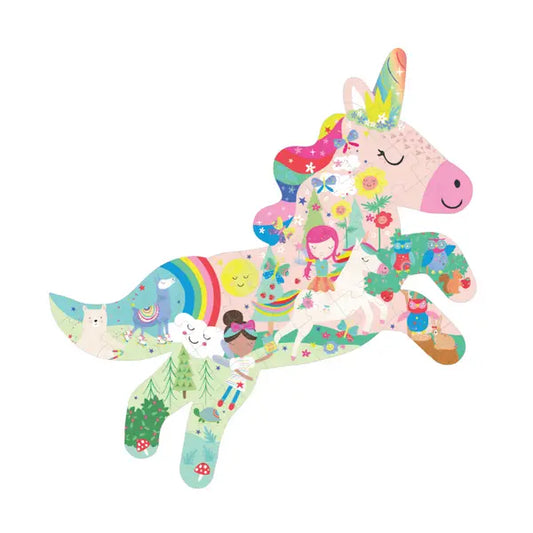 Rainbow Unicorn-Shaped Jigsaw