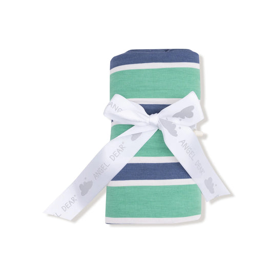 rugby stripe swaddle blanket