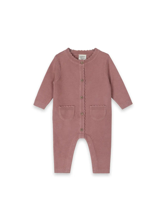 Classic Knit Jumpsuit - Vintage Rose