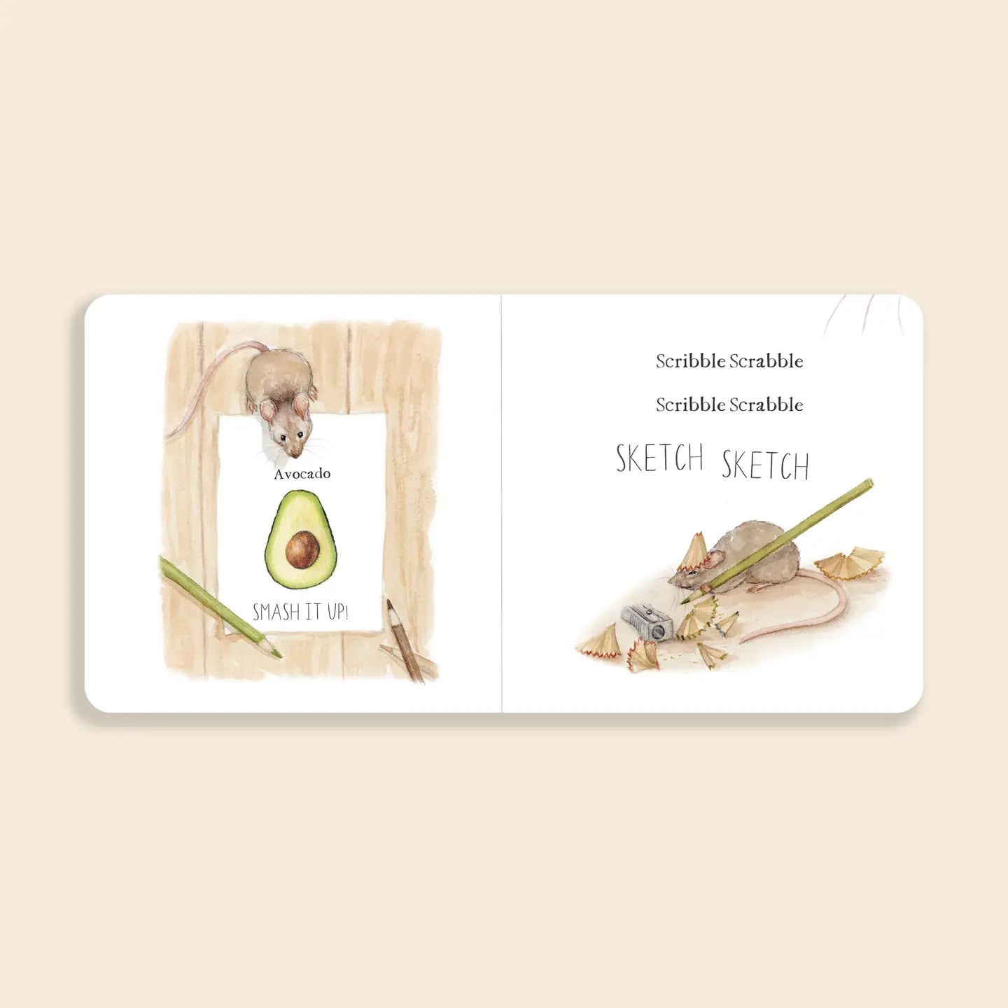 Scribble Scrabble: A Board Book of First Words and Shapes