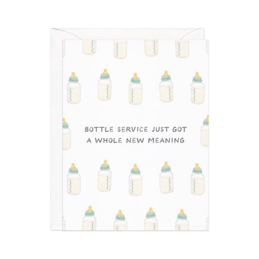 bottle service — new baby card