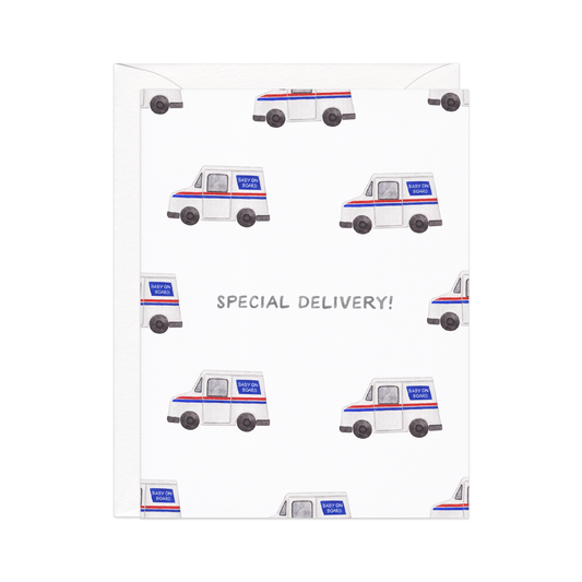 special delivery truck — snail mail inspired card