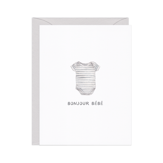 bonjour bébé — new baby card
