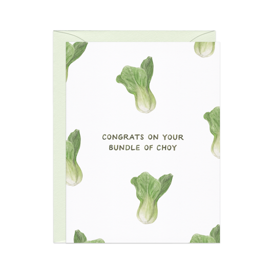 bundle of choy — food pun card