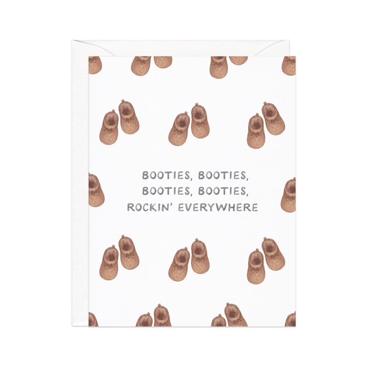 miss new booties — new baby card