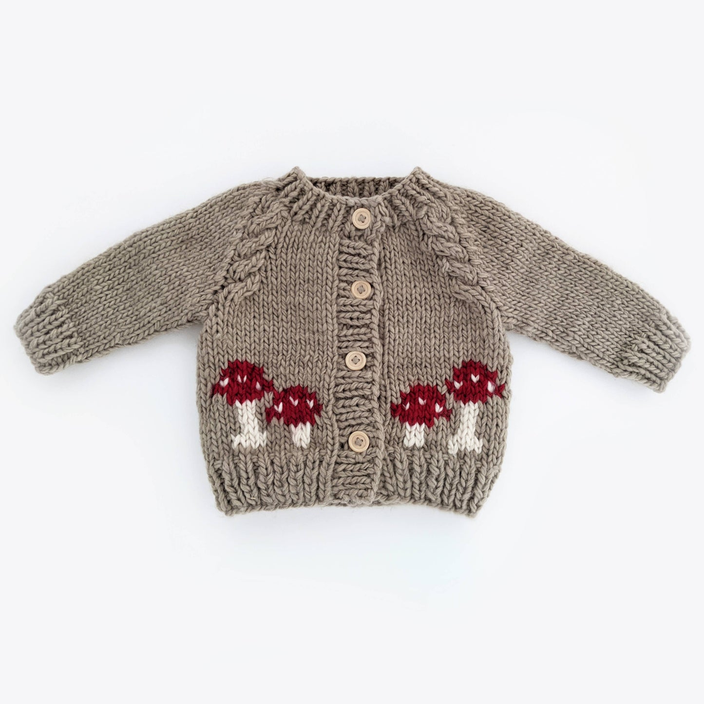 knit cardigan - taupe mushroom